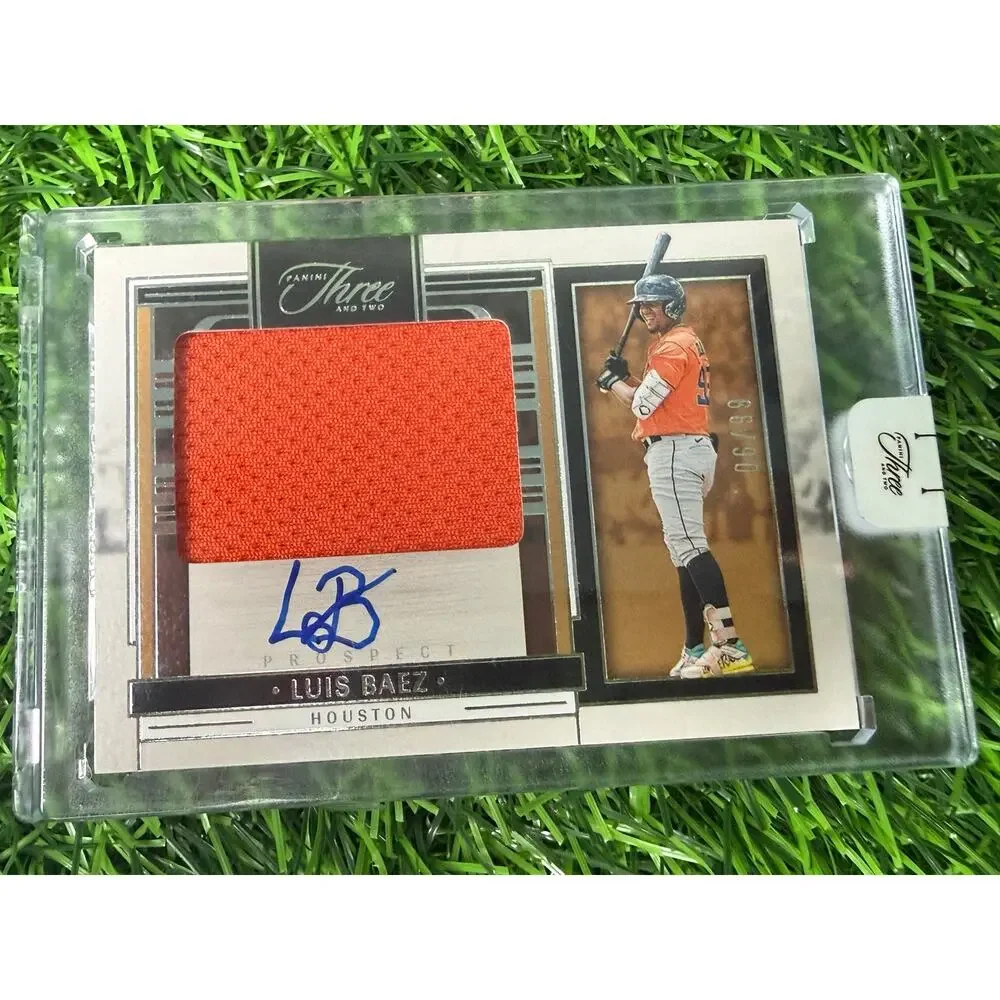 2024 Panini Three and Two Luis Baez 2 Auto /99 Dual Jersey /32 Astros 3 Card Lot